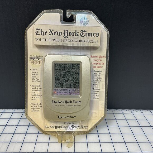 New York Times Crossword Game Electronic Handheld Puzzle‎ by Excalibur New - Picture 1 of 3